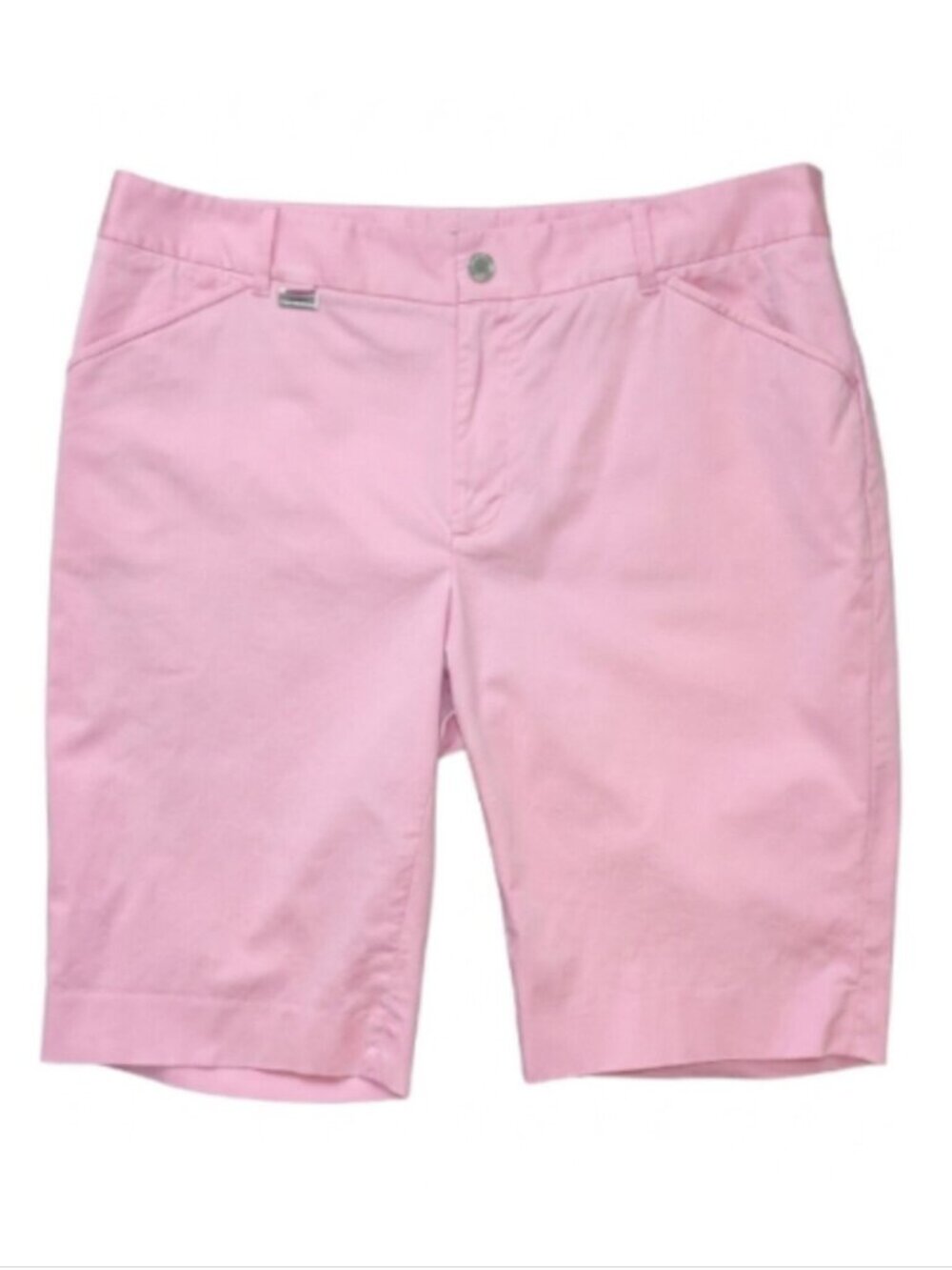 Ralph Lauren Golf Pink Bermuda Shorts Cotton Blend Stretch Womens Size 12 Preppy
